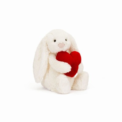 Jellycat Bashful Red Love Heart Bunnies UK | 27950HQBY